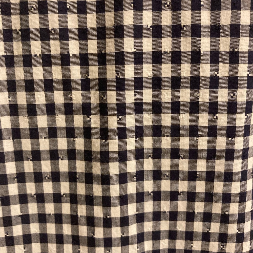 Tommy Hilfiger Navy/white check blouse size Medium - Picture 5 of 7